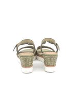 Moss gray wedge sandal