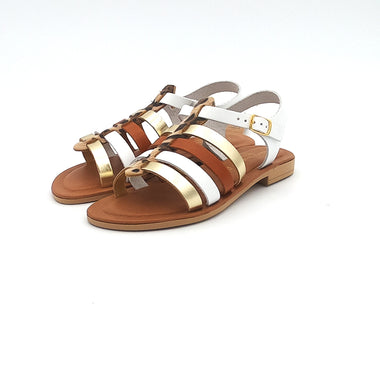 Franciscan sandal in leather and spotted detail