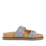 Sandal with buckles on bands