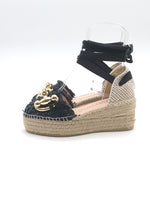 Low platform wedge with ankle laces