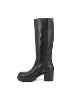 Leather boot with 34 cm upper and 7 cm heel