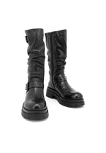 Half-leg boot with buckles