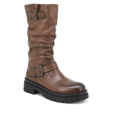 Half-leg boot with buckles