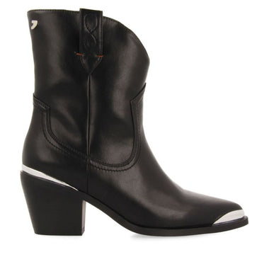 BOTTINES COWBOY NOIRES AVEC DÉTAIL EN MÉTAL SUR LA BOUTÉE ET LE TALON POUR FEMME ROSLYN