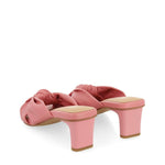 Mules tacco largo con nodo in pelle soft