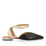 Two-tone ballerina with ankle strap