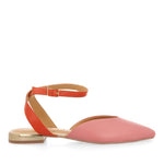 Two-tone ballerina with ankle strap