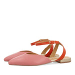 Two-tone ballerina with ankle strap