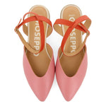 Two-tone ballerina with ankle strap