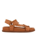 Sandal with woven bands