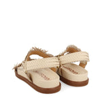 Sandal with woven bands