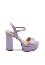 Wide heel sandal with platform